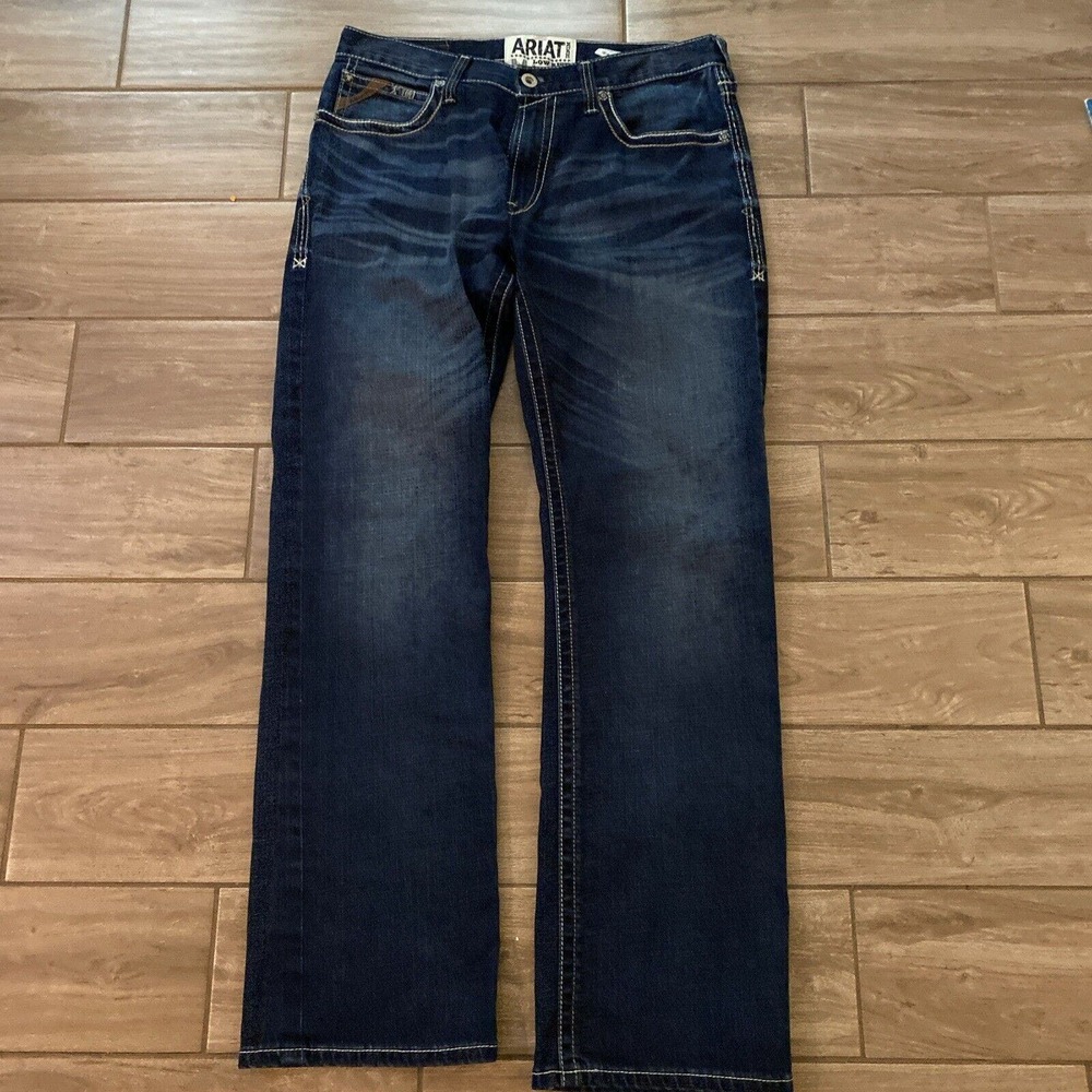 Ariat Jeans Adult 34X34 Blue M4 Low Rise Bootcut Western Cowboy Casual Mens